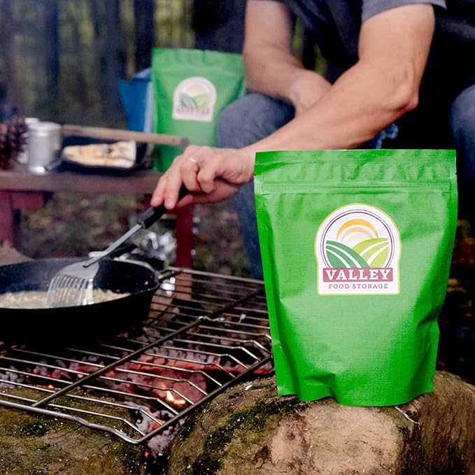 Freeze Dried Fruit & Vegetable Bucket | 12 Pouches Premium Emergency Food Supply | Non-GMO Survival Food 25 Year Shelf Life | Camping Food, Backpacking Meals, Prepper Supplies | Valley Food Storage