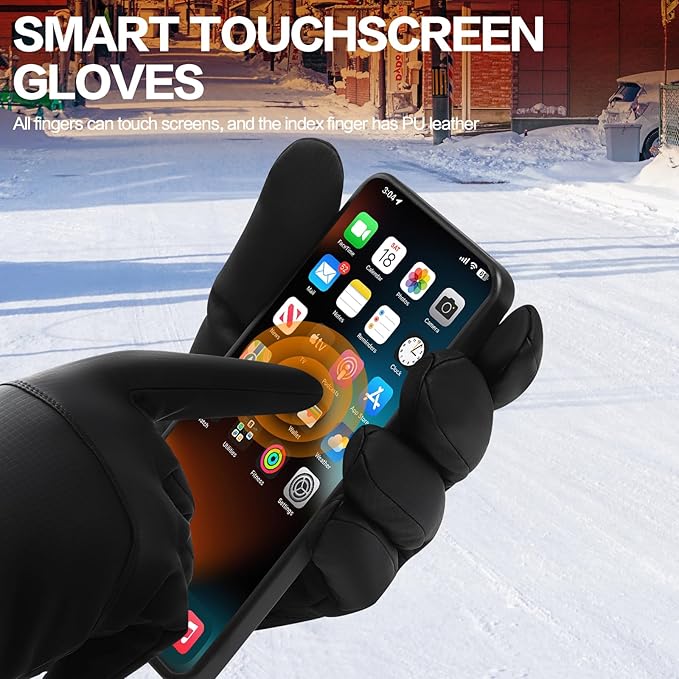 Winter Gloves for Women Running in Cold Weather - Touchscreen Gloves for Bike Hiking