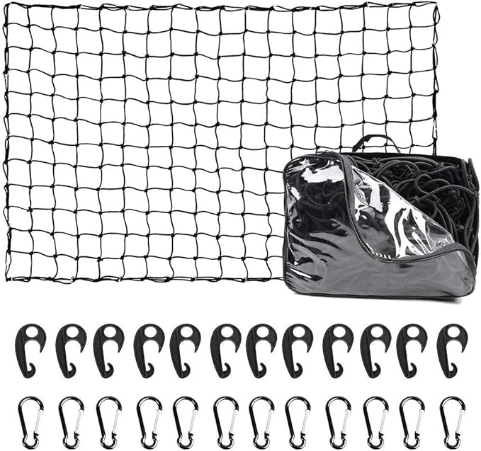 XCAR 64"x 39"x 4" Universal Roof Rack Basket Black with 3' x 4' Cargo Net and Rooftop Cargo Carrier Bag 15 Cubic ft - Car Top Luggage Storage Holder Baskets for SUV Truck Vehicle
