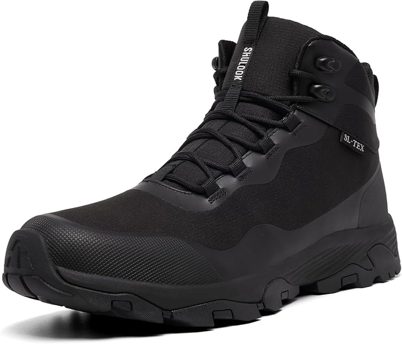 SHULOOK Men's Waterproof Hiking Boots Outdoor Lightweight Breathable Trekking Camping Mountaineering Shoes