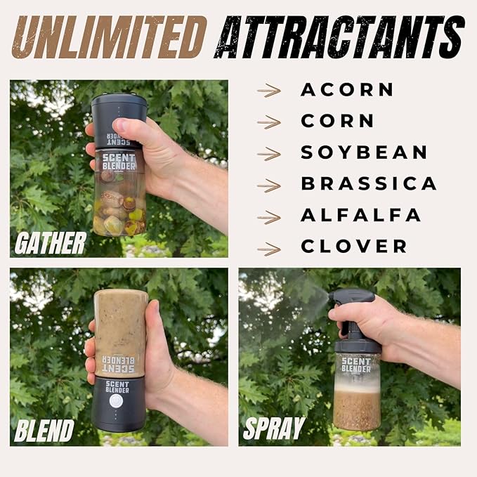 Deer Hunting Attractant, Bear, Elk, & Trapping Hunting Cover Spray - Create Your Own Cover Scents - Essential Hunting Accessories