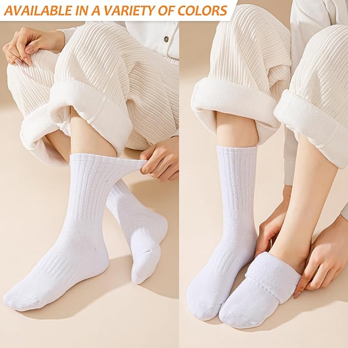 VoJoPi Wool Socks for Women Thermal and Warm Hiking Socks Winter Thick Cozy Cushion Boot Work Socks 5 Pairs