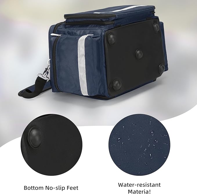 Medical Bag Empty First Aid Bag Emergency Responder Bag Professional First Aid Kits Storage with Inner Dividers and No-Scratch Bottom,Trauma Bag for Home Health