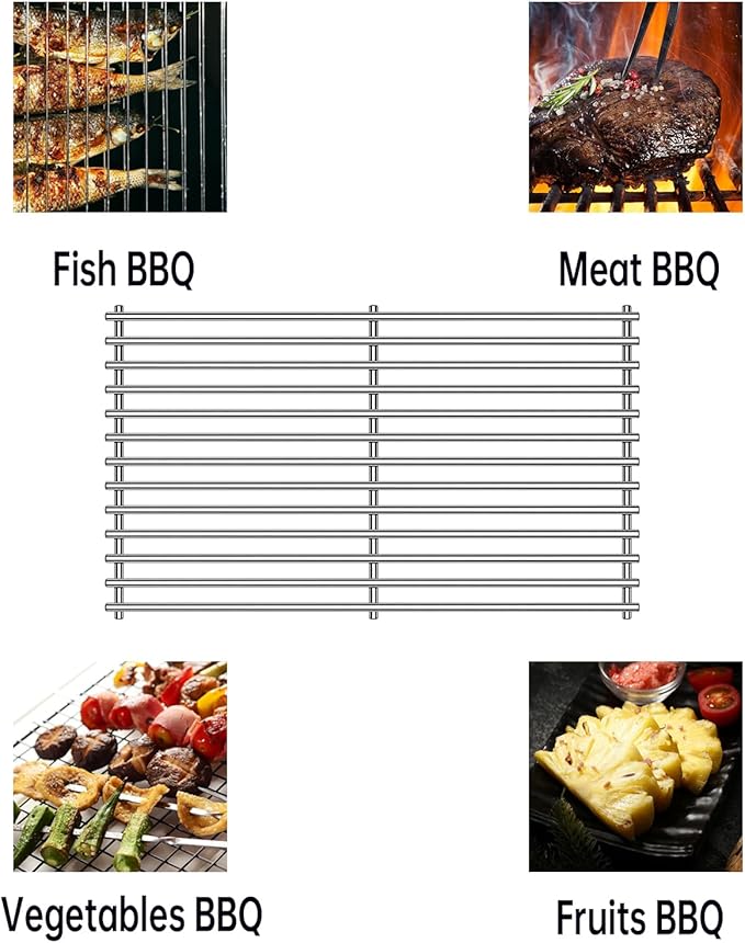 Kalomo Stainless Steel Grill Grates Grill Replacement Parts for BBQ Backyard Grill BY14-101-001-099 GBC1440WRSB-C GBC1449WBS-C GBC1449WRS-C, Uniflame GBC1030WRS-C GBC1134WRS Cooking Grids Accessories