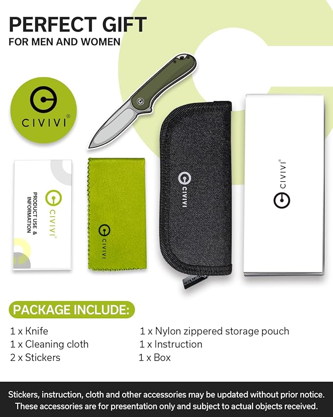 CIVIVI Folding Pocket Knife- Elementum Flipper Knife with 2.96'' D2 Blade Lexan Handle, Ideal for Men Women Outdoor EDC Gift C907A-7