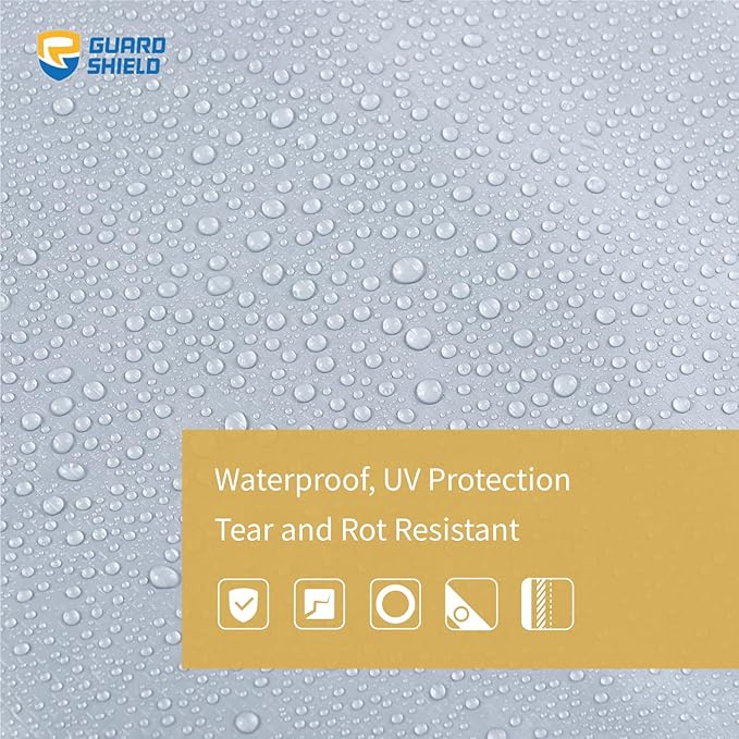GUARD SHIELD Silver Tarp Waterproof 30x30 Feet Medium Duty All Purpose Poly Tarps Cover 7mil