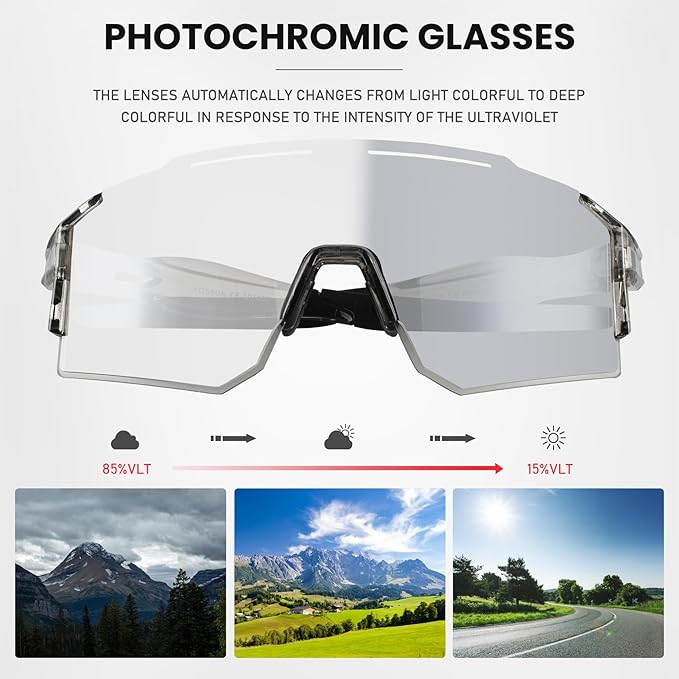 OULAIQI Cycling Sunglasses Polarized Sunglasses for Cycling Men Women with 1 Lens or 3 Interchangeable Lens Baseball Glasses