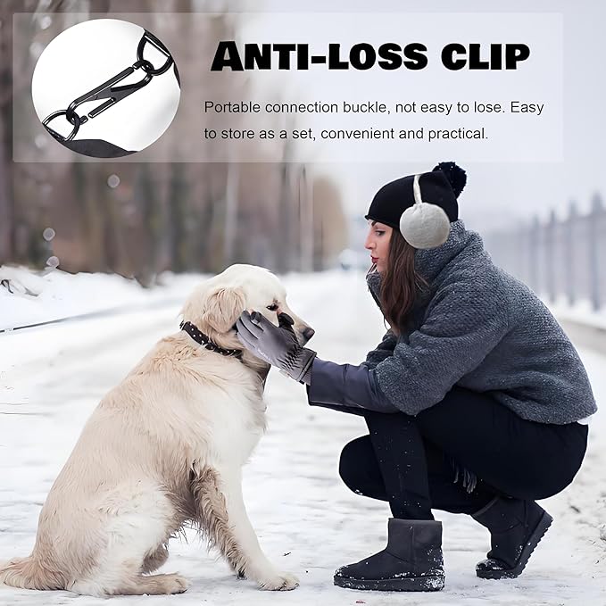 Winter Gloves for Men Women - Touchscreen Thermal Windproof Waterproof Cold Weather Gloves for Dog Walking