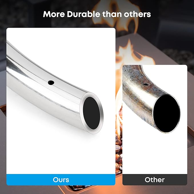 Stanbroil 36 Inch Round Fire Burner Ring for Natural Gas & Propane - 304 Stainless Steel Fire Burner for Indoor & Outdoor, BTU 443,000 Max