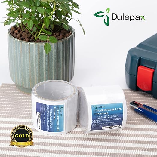 Dulepax Fabric Repair Tape - Ultrastrong 16.4FT x 2.95"ulated for Boat Covers, Tents, Awnings, RV Covers, Tarps, Canvas, and Sails