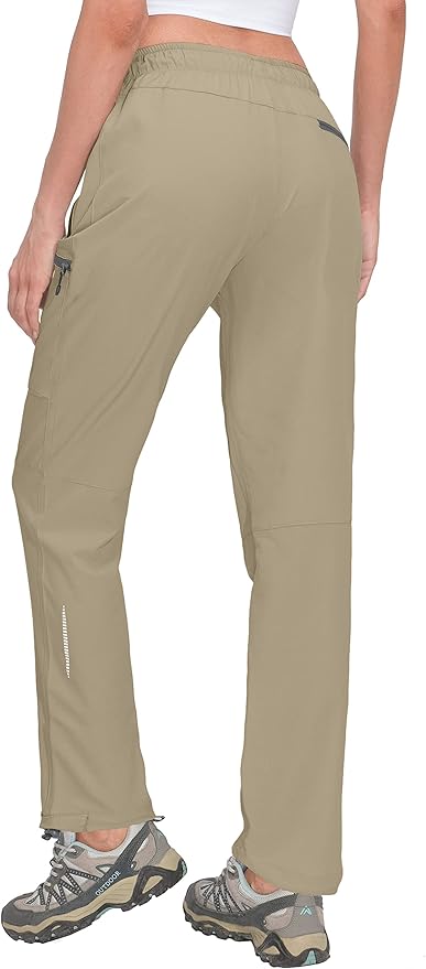 Little Donkey Andy Women's Lightweight Quick Dry Cargo Hiking Pants UPF 50+ Stretch Travel Casual Trousers