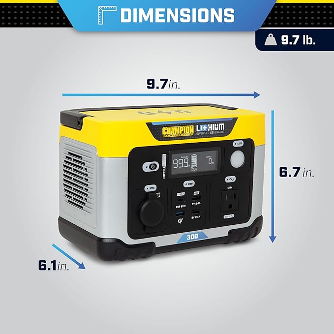 Champion Power Equipment 285-Wh Portable Solar Power Station and 200-Watt Solar Panel