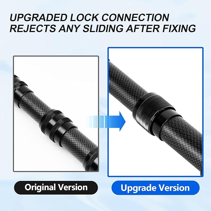 Telescoping Tarp Poles Heavy Duty Adjustable, Carbon Fiber Tent Poles, Portable & Lightweight for Tent Fly, Awning, Outdoor Camping, Hiking 8.9FT