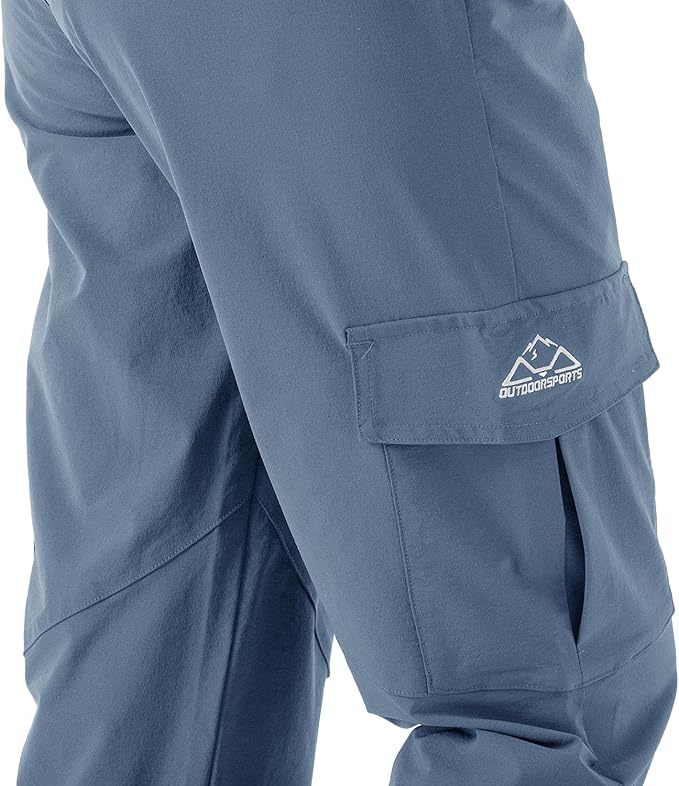 Rdruko Women's Hiking Cargo Pants Water-Resistant Quick Dry UPF 50+ Travel Camping Work Pants Zipper Pockets