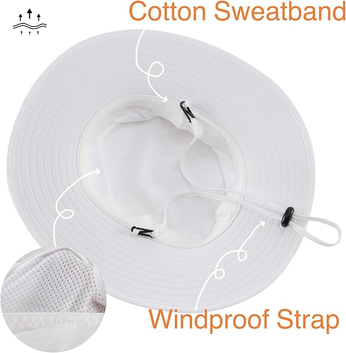 Home Prefer UPF50+ Mens Sun Hat Wide Brim Fishing Hat Sun Protection Beach Gardening Bucket Hat for Men Women