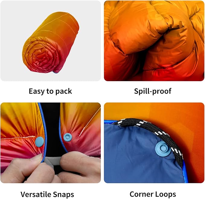 Camping Blanket, Packable Puffy Blanket Down Alternative Blanket Lightweight Windproof Water Resistant for Outdoors,Hiking, Backpacking,Beach,Car,Picnic,Stadium 52x75in