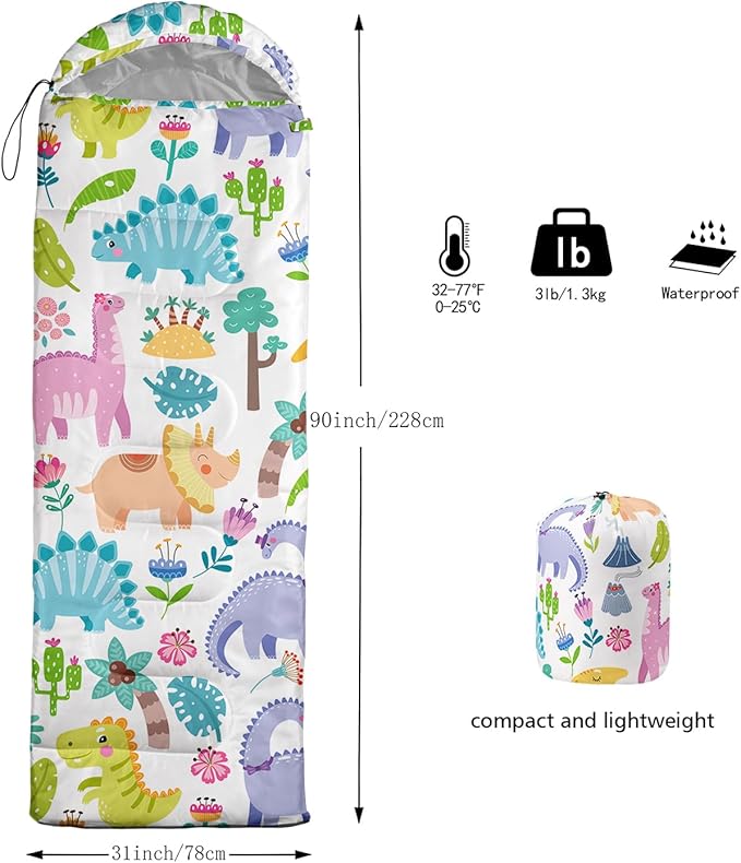 Print sleeping bag,sleeping bags,Outdoor Camping Sleeping Bag,Suitable For Children Boys And Girls Portable,Waterproof,Compact And Lightweight,Great For Outdoor Camping,Backpacking And Hiking