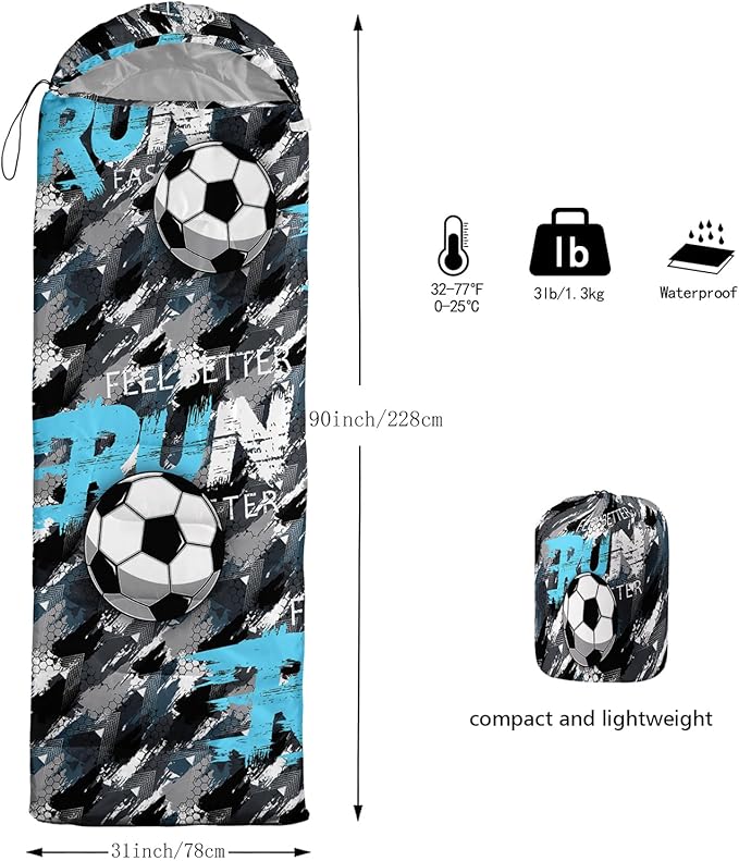 Print sleeping bag,sleeping bags,Outdoor Camping Sleeping Bag,Suitable For Children Boys And Girls Portable,Waterproof,Compact And Lightweight,Great For Outdoor Camping,Backpacking And Hiking