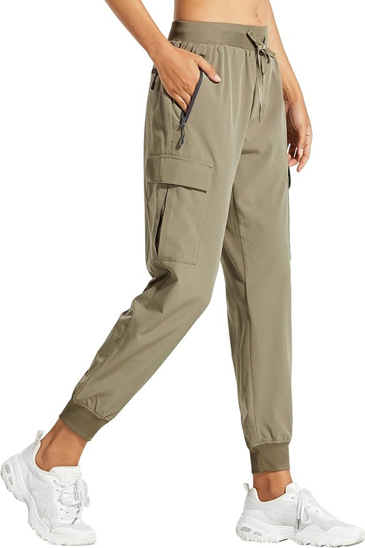 Libin Women's Cargo Joggers Lightweight Quick Dry Hiking Pants Athletic Lounge Casual Travel