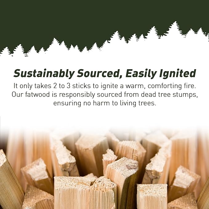 Double Tree Fatwood Fire Starter Sticks - Premium Organic Resin Rich, Non Toxic Fire Kindling for Wood Stoves, Fireplaces, Campfires, Bonfires - Clean & Natural Burning for Outdoor Cooking (28 Pounds)