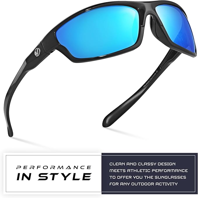 Nitrogen Polarized Wrap Around Sport Sunglasses for Men Women UV400 Driving Fishing Running Sun Glasses