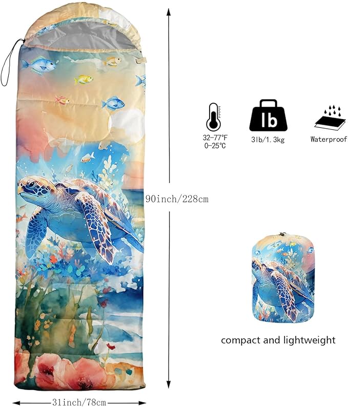 Kids Sleeping Bag for Boys Girls,Checkerboard Cat Print-Lightweight Warm Portable Outdoor Indoor-Waterproof Cold Weather Resistant Sleeping Bag for Camping Hiking