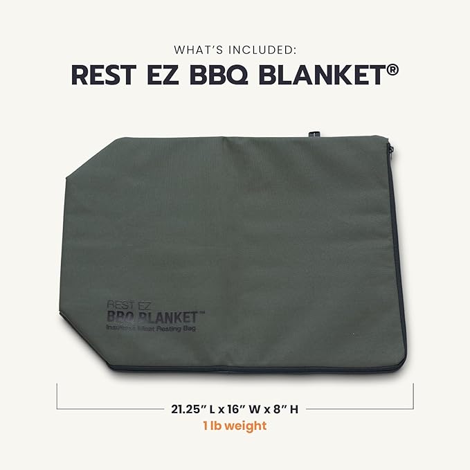 Rest EZ BBQ Blanket® - Insulated Meat Resting Bag for Moisture Retention and Tender BBQ - Heavy-Duty with Wide Mouth Design for Briskets, Pork Shoulders, Steaks