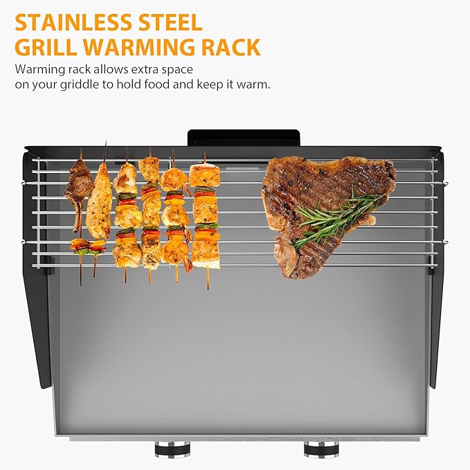 22 Inch Griddle Wind Guard/Wind Screen and Warming Rack for Blackstone 22 Inch Griddle Accessories Kit for Blackstone (For 22")