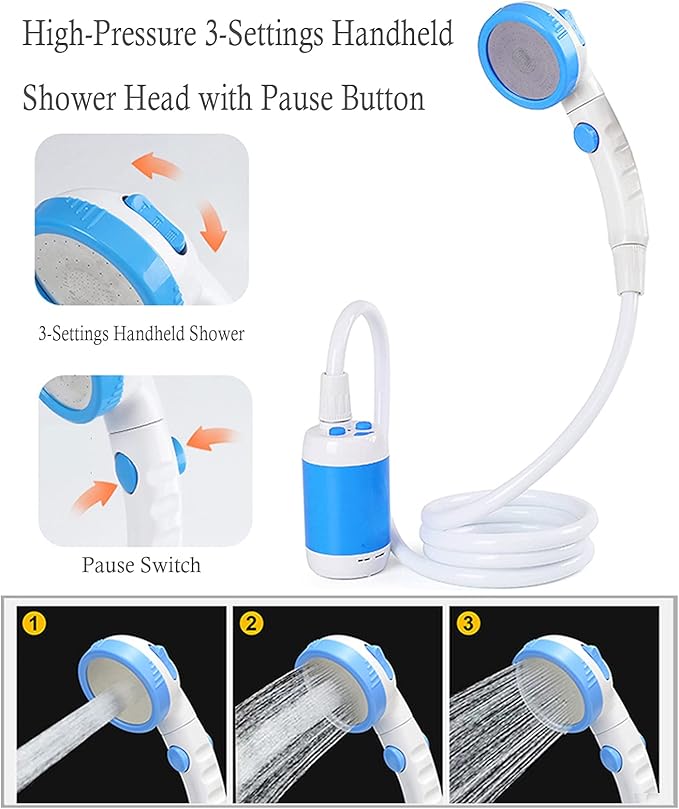 Iron Hammer Camp Shower Portable Shower Camping Shower Outdoor Camp Shower Head for Camping