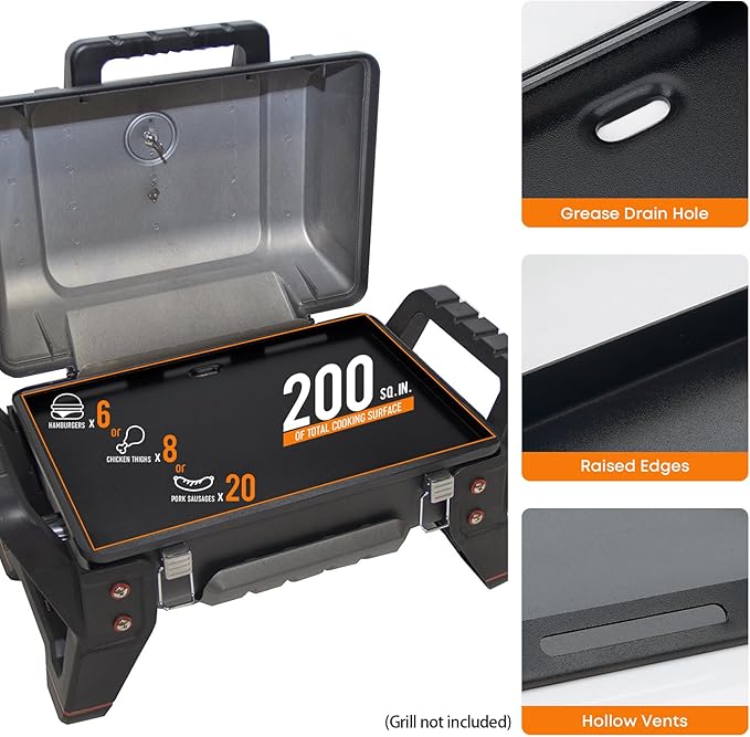 Stanbroil Griddle Insert for Charbroil Grill2Go X200 Portable Gas Grill, Nonstick Coating Flat Top Plate, Replaces Original Cooking Grate