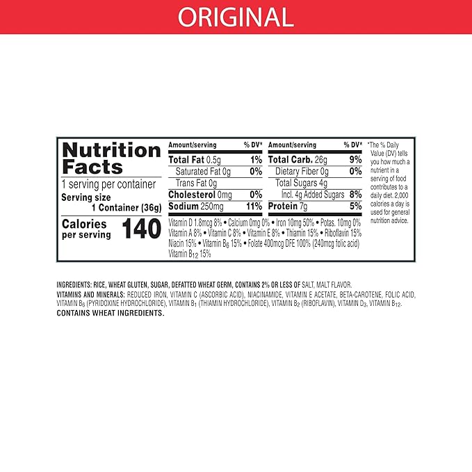 Kellogg's Special K, Breakfast Cereal in a Cup, Original, Bulk Size, 12 Count (Pack of 2, 7.5 oz Trays)