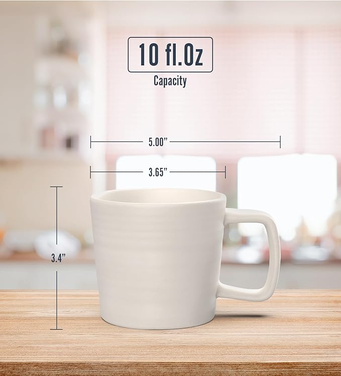 Pour Over Drip Coffee Maker Gift Set with Two Coffee Mugs, Non-Electric Pour Over Coffee Dripper, Easy Manual Brew Maker, Dishwasher and Microwave Safe, Filters not included (Ivory)