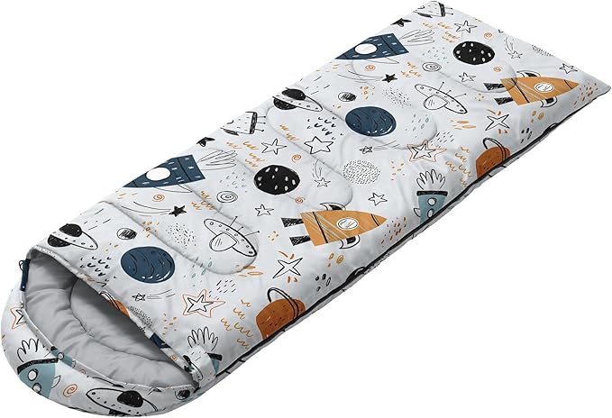 Kids Sleeping Bag for Boys Girls,Checkerboard Cat Print-Lightweight Warm Portable Outdoor Indoor-Waterproof Cold Weather Resistant Sleeping Bag for Camping Hiking