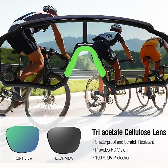 DUCO Polarized Sports Sunglasses for Men Women UV400 Protection Baseball Cycling Running Fishing Sunglasses DC0068