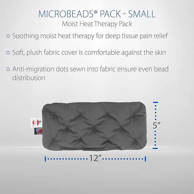 Core Products MicroBeads Moist Heat Therapy Microwave Pack - Small Heating Pad 5" X 12"