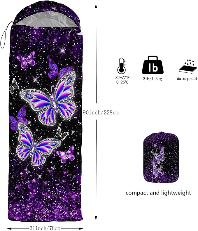 Print sleeping bag,sleeping bags,Outdoor Camping Sleeping Bag,Suitable For Children Boys And Girls Portable,Waterproof,Compact And Lightweight,Great For Outdoor Camping,Backpacking And Hiking
