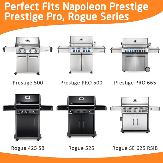 Uniflasy 20 Pack Drip Pan Liner Compatible with Napoleon Grills 62007, Grease Tray for Prestige I/II/V, Prestige PRO, Rogue, Mirage, Ultra Chef, Disposable Aluminum Foil Pan Replacement