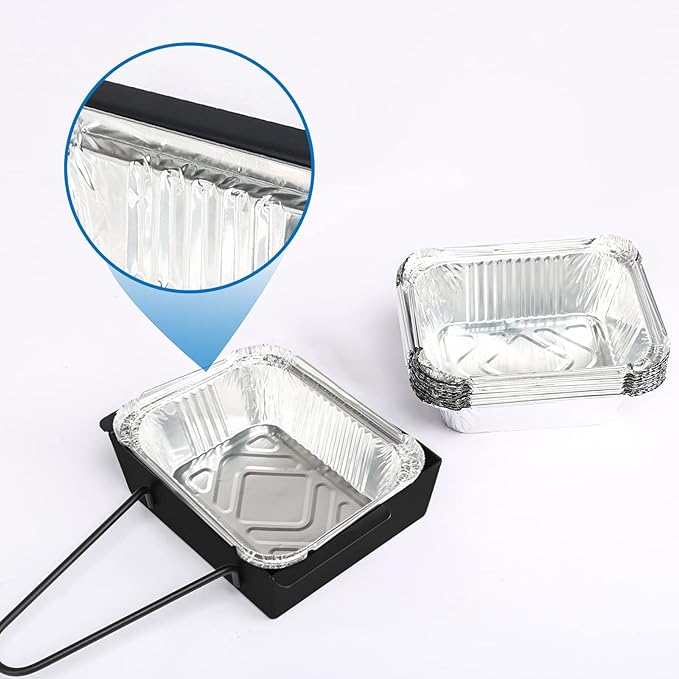 Grill Drip Pan for Nexgrill 720-0830H for Nexgrill Grease Tray Replacement Grease Pan/Box for Nexgrill 720-0888N 720-0925P 720-0896 720-08882A for Cuisinart CGG-7400 with 15pack Aluminum Foil Liner