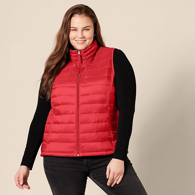 Amazon Essentials Women's Lightweight Water-Resistant Packable Puffer Vest