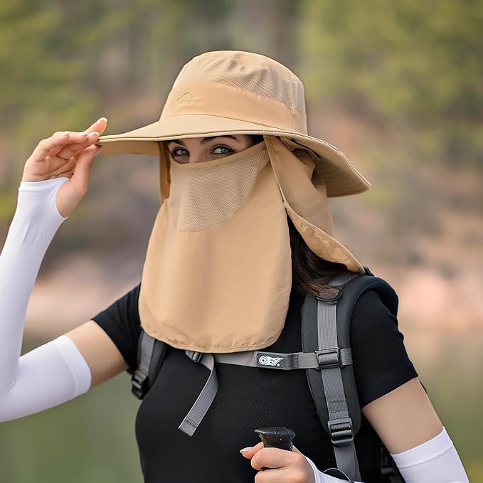 Sun Hats for Men Women Fishing Hat UPF 50+ Breathable Wide Brim Summer UV Protection Hat