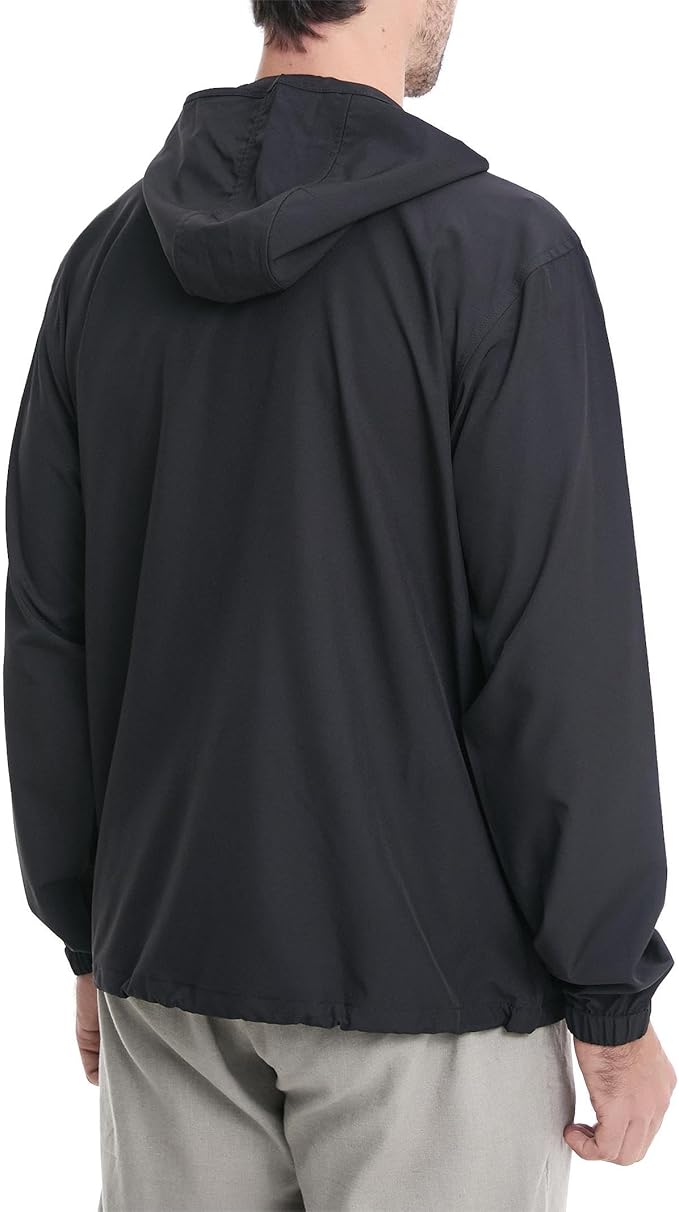 TRAILSIDE SUPPLY CO. Men's Sun Protection Cycling Jacket Lightweight Windbreaker
