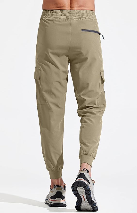 Libin Men's Lightweight Joggers Quick Dry Cargo Hiking Pants Track Running Workout Athletic Travel Casual Outdoor