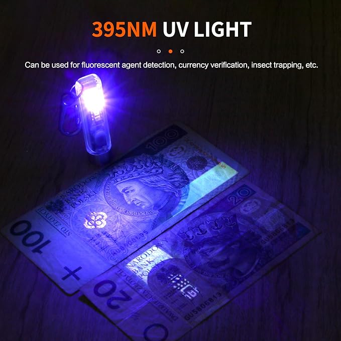 NICRON K11 Rechargeable Keychain Flashlight Lightweight,400 Hight Lumen with Extra 4 Sidelight, IPX4 EDC Mini Flashlight Be Used for Camping Outdoors Emergency Daiy Use