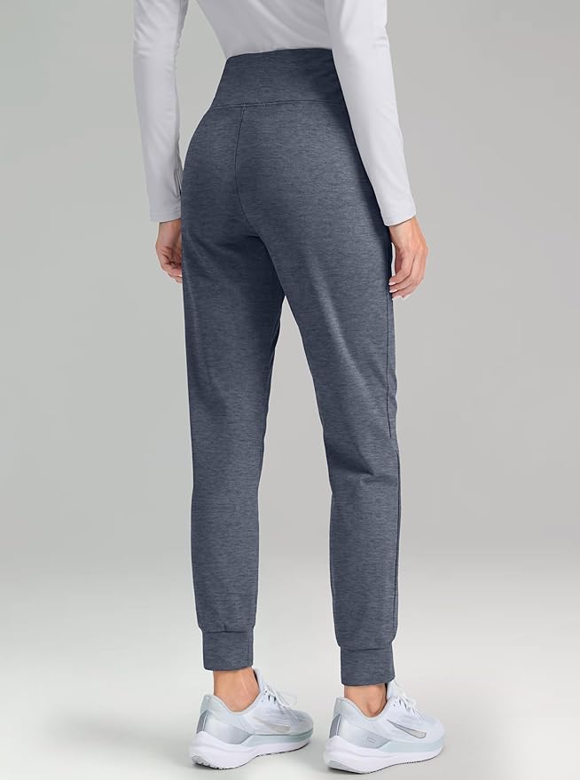 G Gradual Women's Fleece Lined Joggers High Waisted Water Resistant Thermal Hiking Pants Cold Weather Sweatpants with Pockets