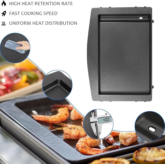 Grill Griddle for Weber Genesis II 300 Series II E 310, II S-310, II E-315, II E-335, II S-335, II SE-335, II LX S-340, Genesis II E-610, II LX E-640, Genesis 2 Cast Iron Grill Parts for Weber 7599