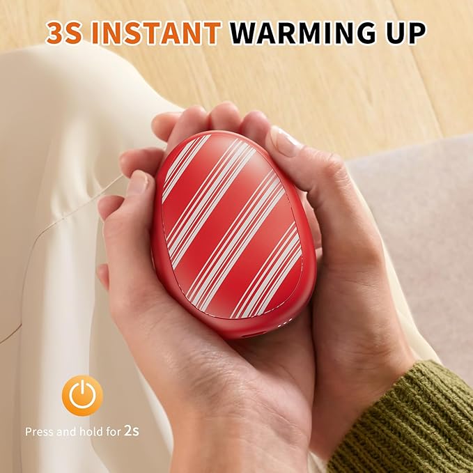 coldSky Rechargeable Hand Warmers 2 Pack, Magnetic 2-in-1 Reusable Electric Hand Warmer, 3 Heat Settings Portable Pocket Hand Heater Gifts for Women Men Christmas, Skiing, Camping, Hunting