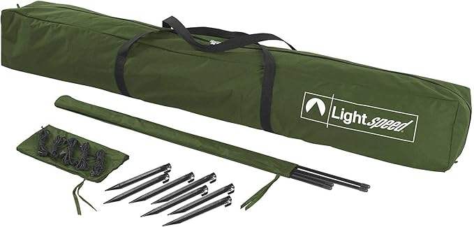 Lightspeed Outdoors Pop-Up 6-Sided Screen Shelter, Camping Gazebo, Green
