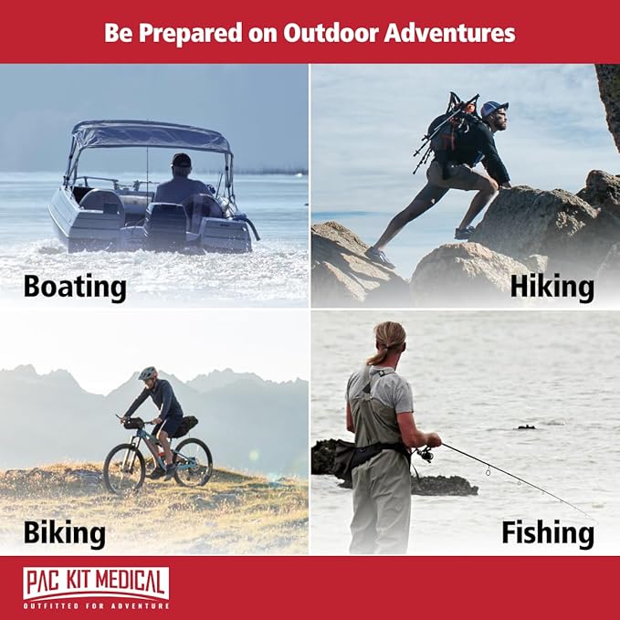 Pac-Kit Watertight Explorer 3 First Aid Kit for Hiking, Camping and Outdoor Activities, 103 Pieces