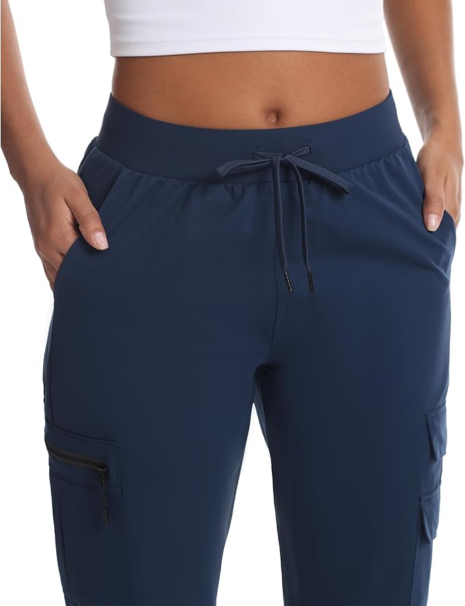 Quick Dry Women's Cargo Pants with Pockets Lightweight Hiking Joggers for Workout Athletic Casual Outdoor Camping