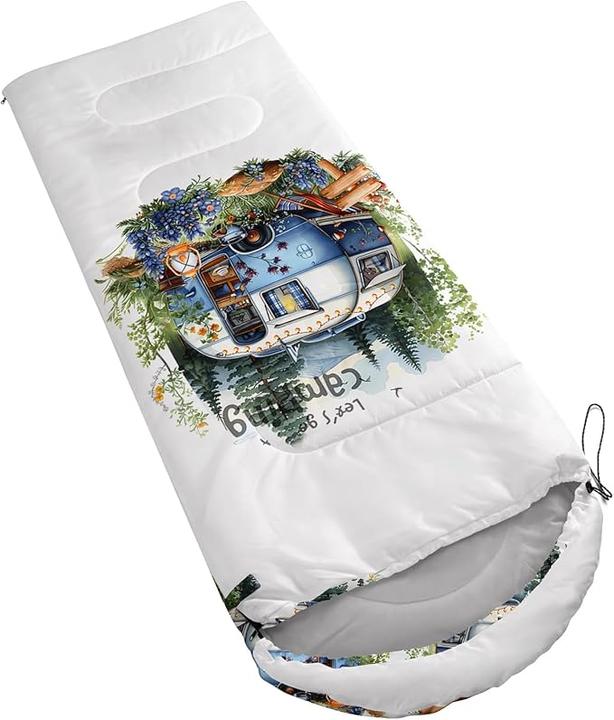 QOOMO Camping Sleeping Bags,3 Season Warm & Cool Weather,Lightweight,Waterproof Sleeping Bags for Adults & Kids,Traveling,and Outdoors,Camping Gear Equipment